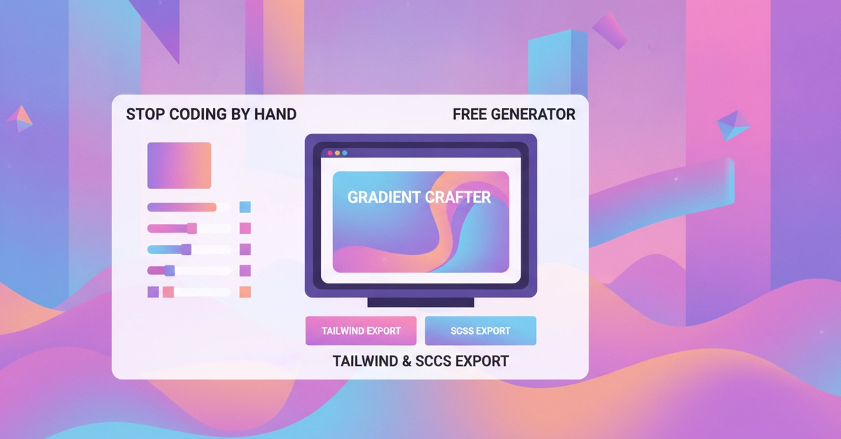 Stop writing CSS gradients by hand — free generator with Tailwind and SCSS export