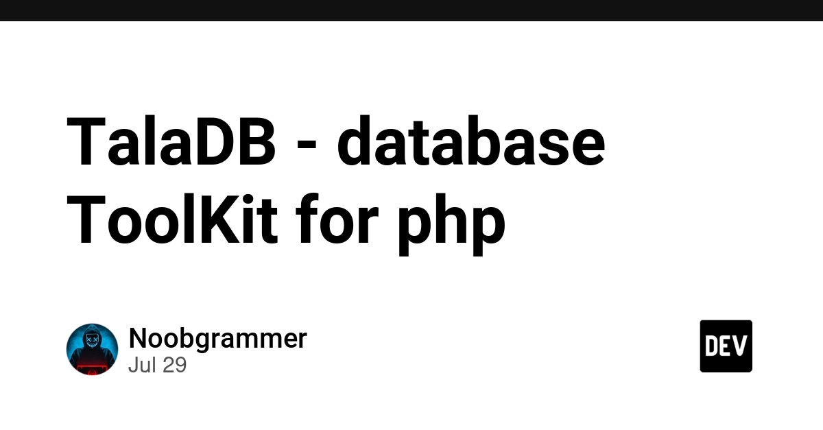 TalaDB - database ToolKit for php