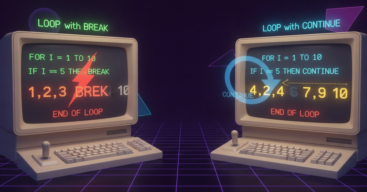 Controlling Loops with break and continue