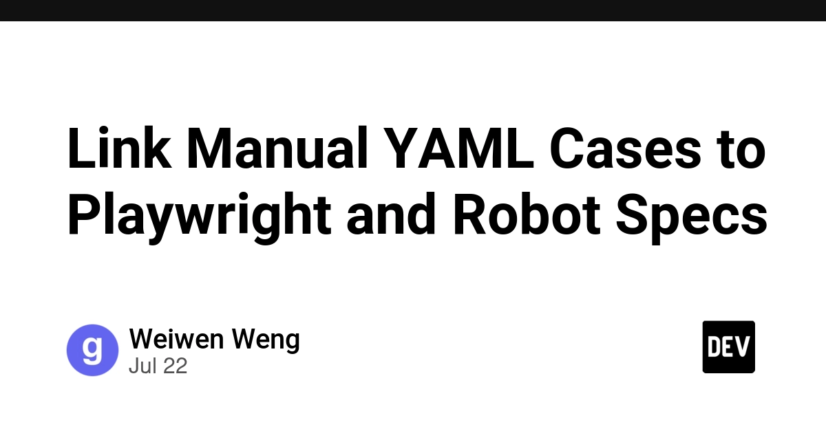 Link Manual Test Cases to Playwright and Robot Specs