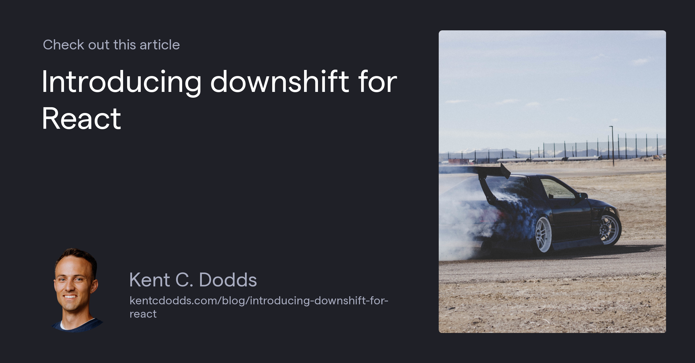 Introducing downshift 🏎 for React ⚛️