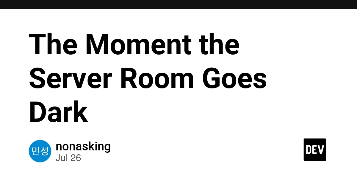 The Moment the Server Room Goes Dark