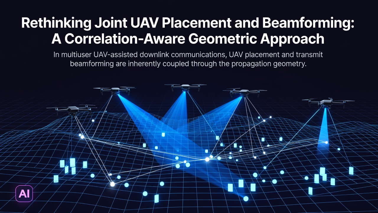 Rethinking Joint UAV Placement and Beamforming: A Correlation-Aware Geometric Approach