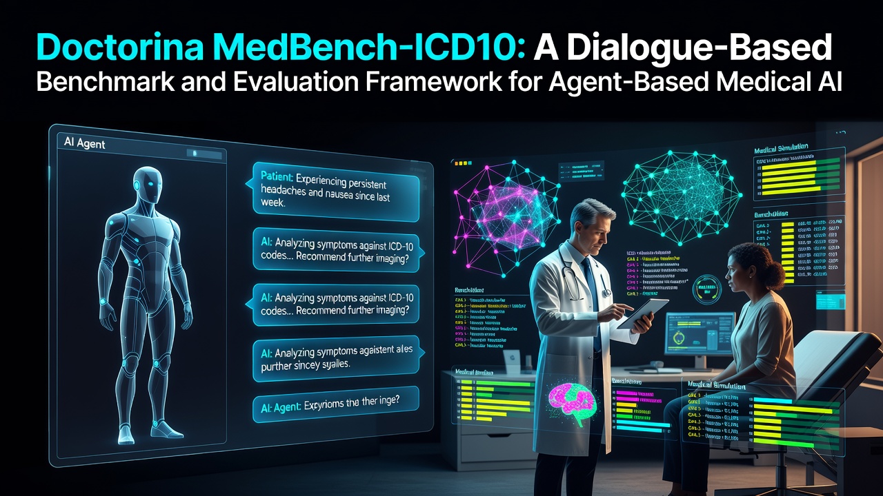 Doctorina MedBench-ICD10: A Dialogue-Based Benchmark and Evaluation Framework for Agent-Based Medical AI