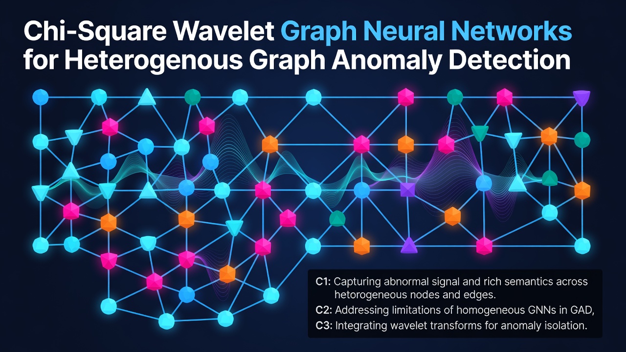 Chi-Square Wavelet Graph Neural Networks for Heterogeneous Graph Anomaly Detection