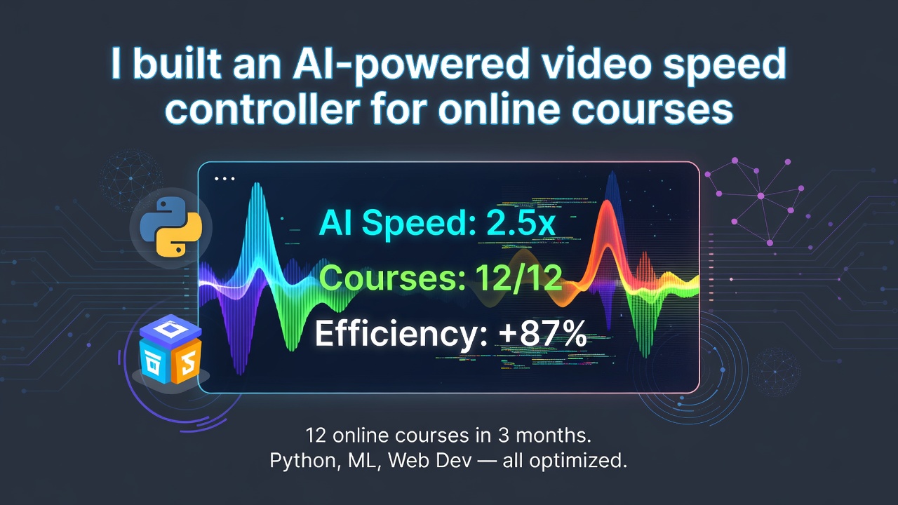 I built an AI-powered video speed controller for online courses