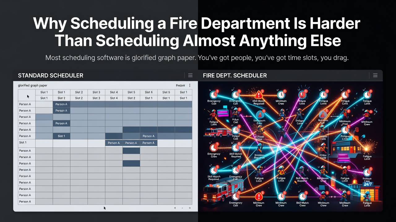 Why Scheduling a Fire Department Is Harder Than Scheduling Almost Anything Else