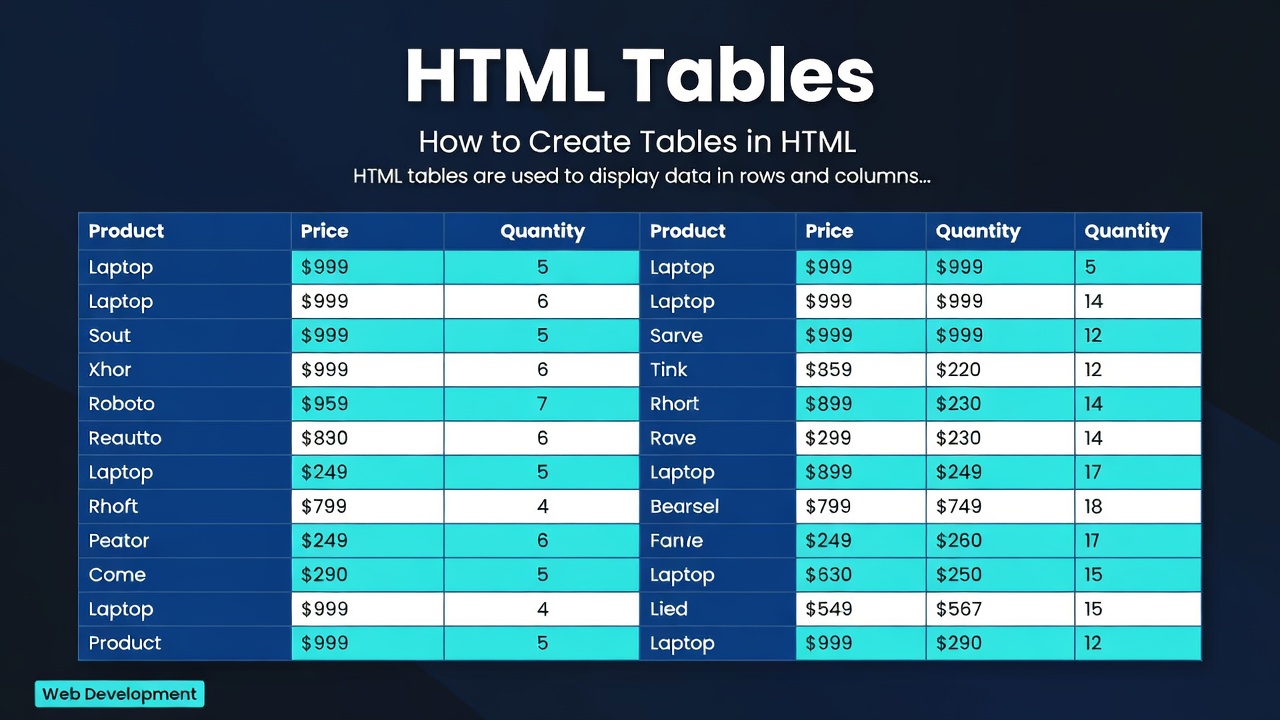 HTML Tables