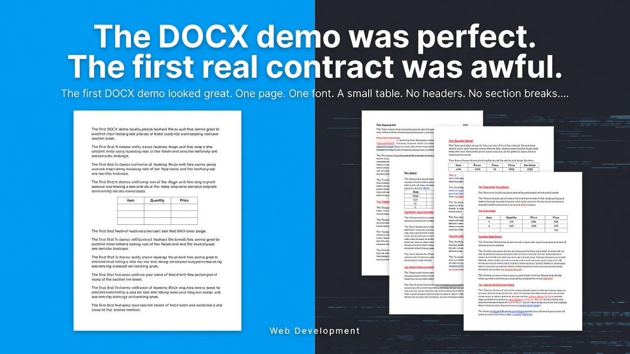 The DOCX demo was perfect. The first real contract was awful.