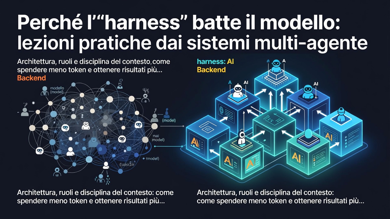 Perché l’“harness” batte il modello: lezioni pratiche dai sistemi multi‑agente