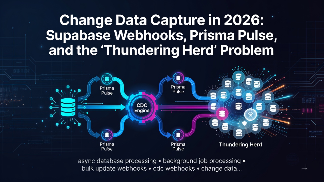 Change Data Capture in 2026: Supabase Webhooks, Prisma Pulse, and the "Thundering Herd" Problem