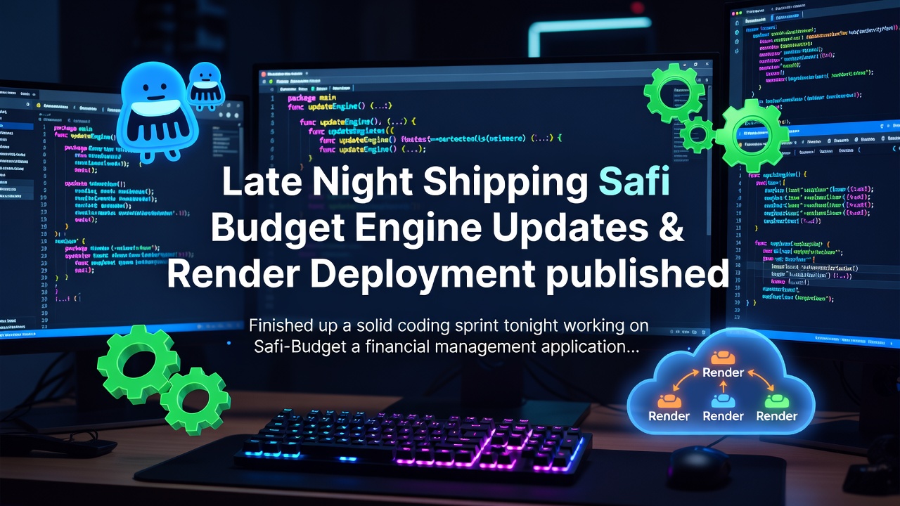 Late Night Shipping Safi Budget Engine Updates & Render Deployment published