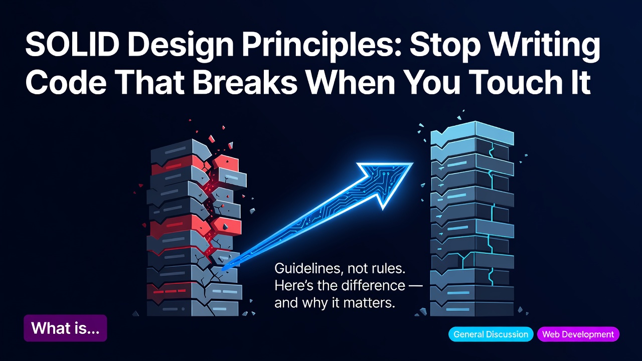 SOLID Design Principles: Stop Writing Code That Breaks When You Touch It