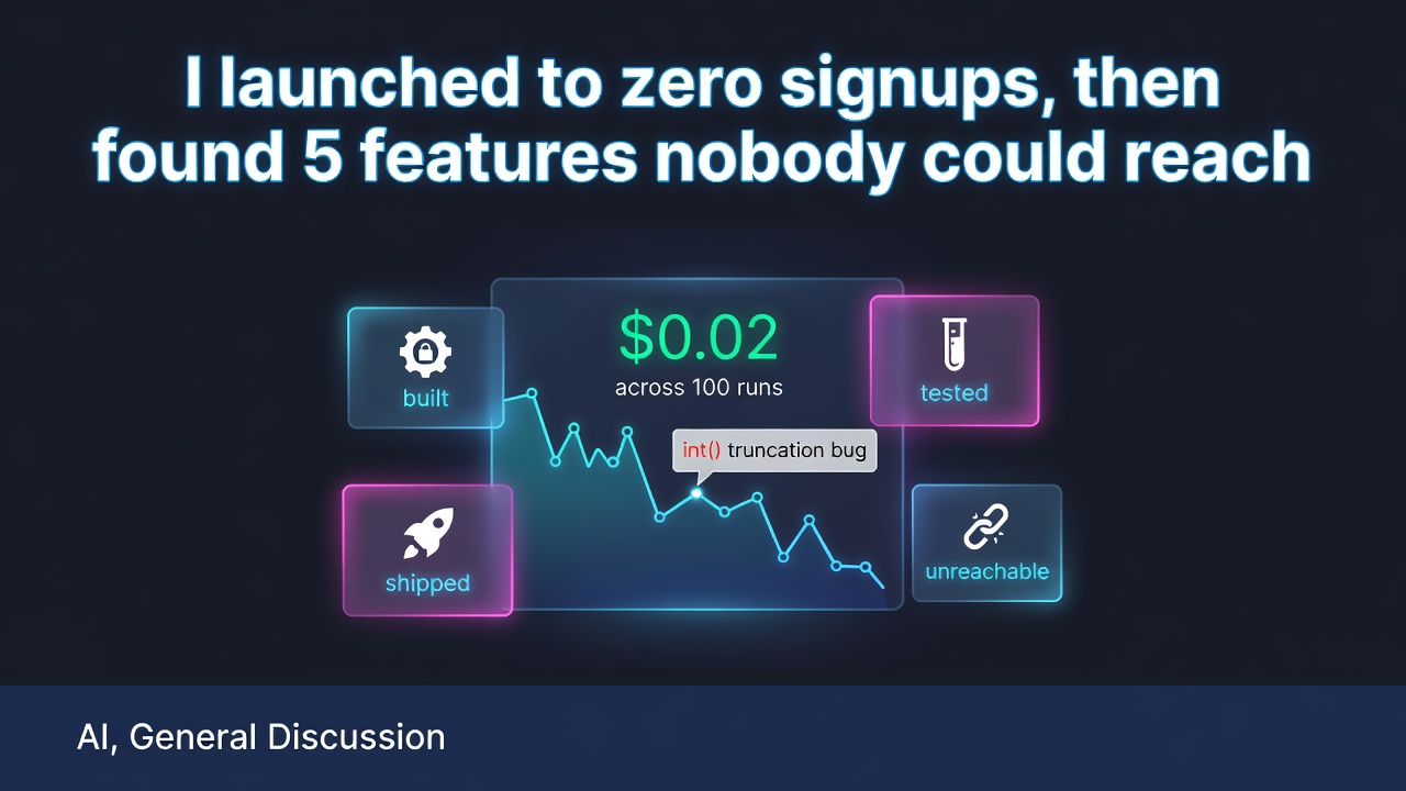I launched to zero signups, then found 5 features nobody could reach
