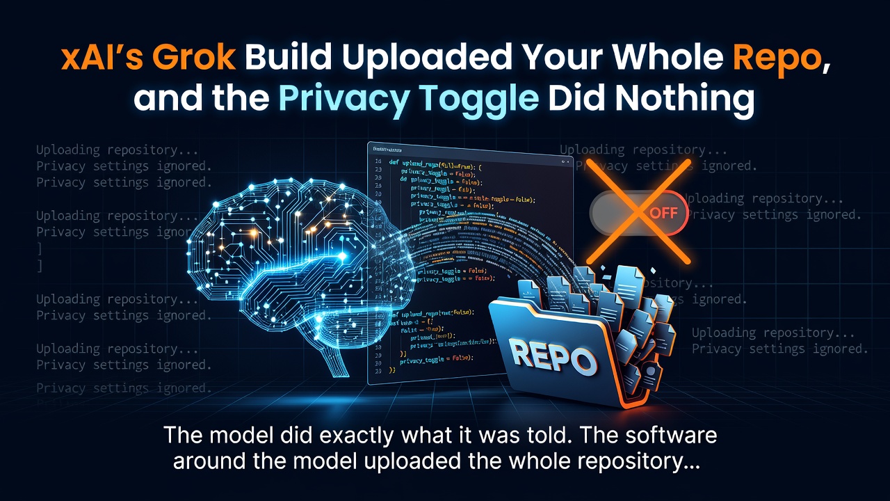 xAI's Grok Build Uploaded Your Whole Repo, and the Privacy Toggle Did Nothing