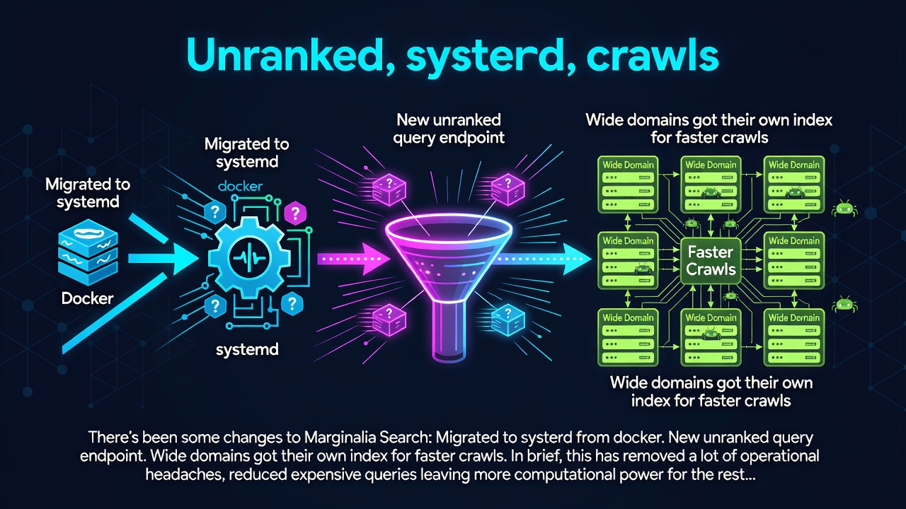 Unranked, systemd, crawls
