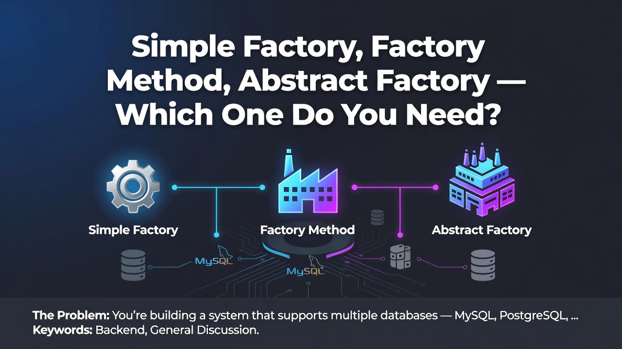 Simple Factory, Factory Method, Abstract Factory — Which One Do You Need?