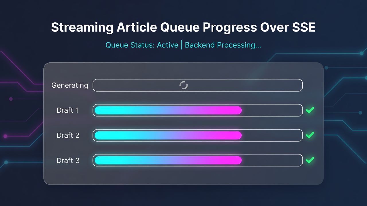 Streaming Article Queue Progress Over SSE