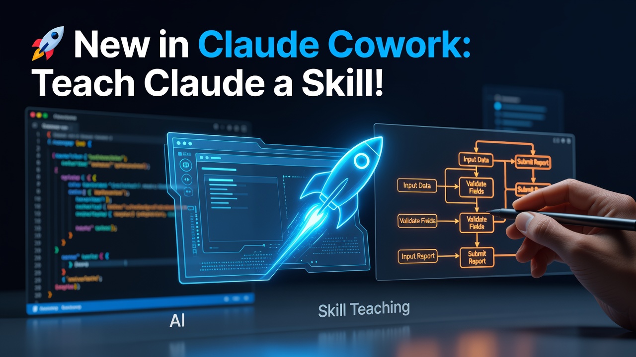 🚀 New in Claude Cowork: Teach Claude a Skill!