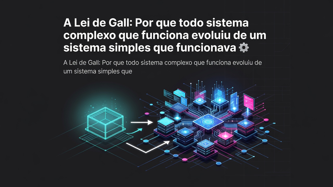 A Lei de Gall: Por que todo sistema complexo que funciona evoluiu de um sistema simples que funcionava ⚙️