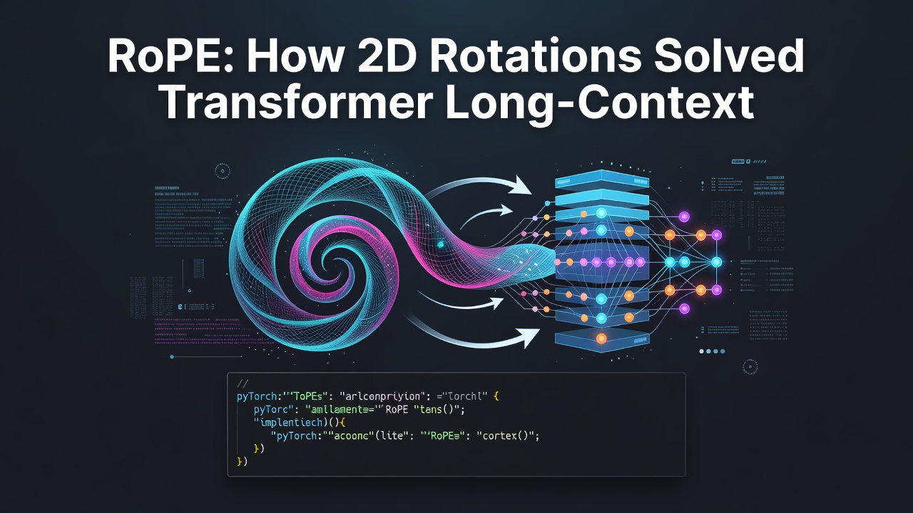 RoPE: How 2D Rotations Solved Transformer Long-Context