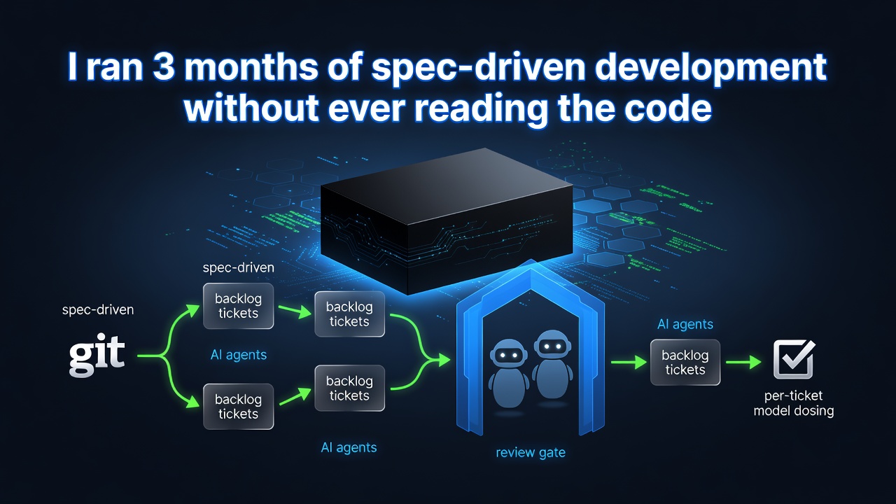 I ran 3 months of spec-driven development without ever reading the code