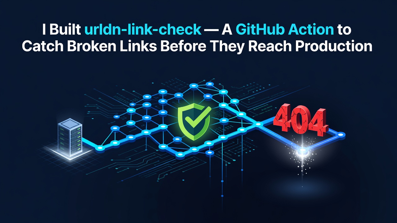 I Built urldn-link-check — A GitHub Action to Catch Broken Links Before They Reach Production