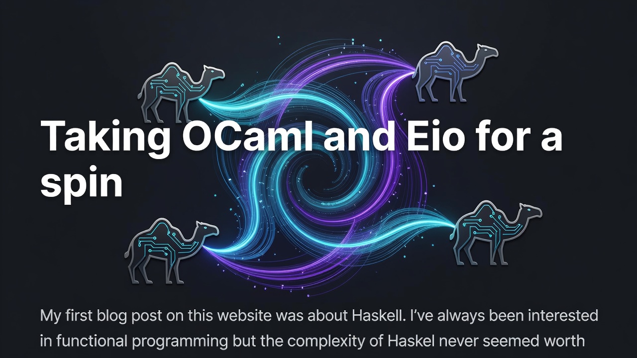 Taking OCaml and Eio for a spin