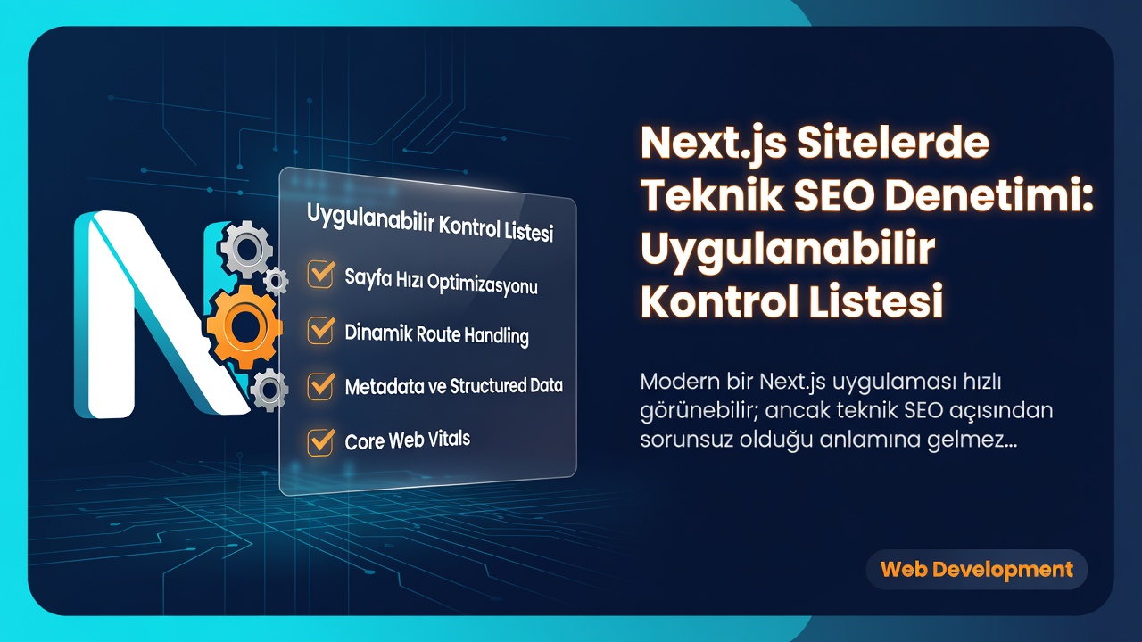 Next.js Sitelerde Teknik SEO Denetimi: Uygulanabilir Kontrol Listesi