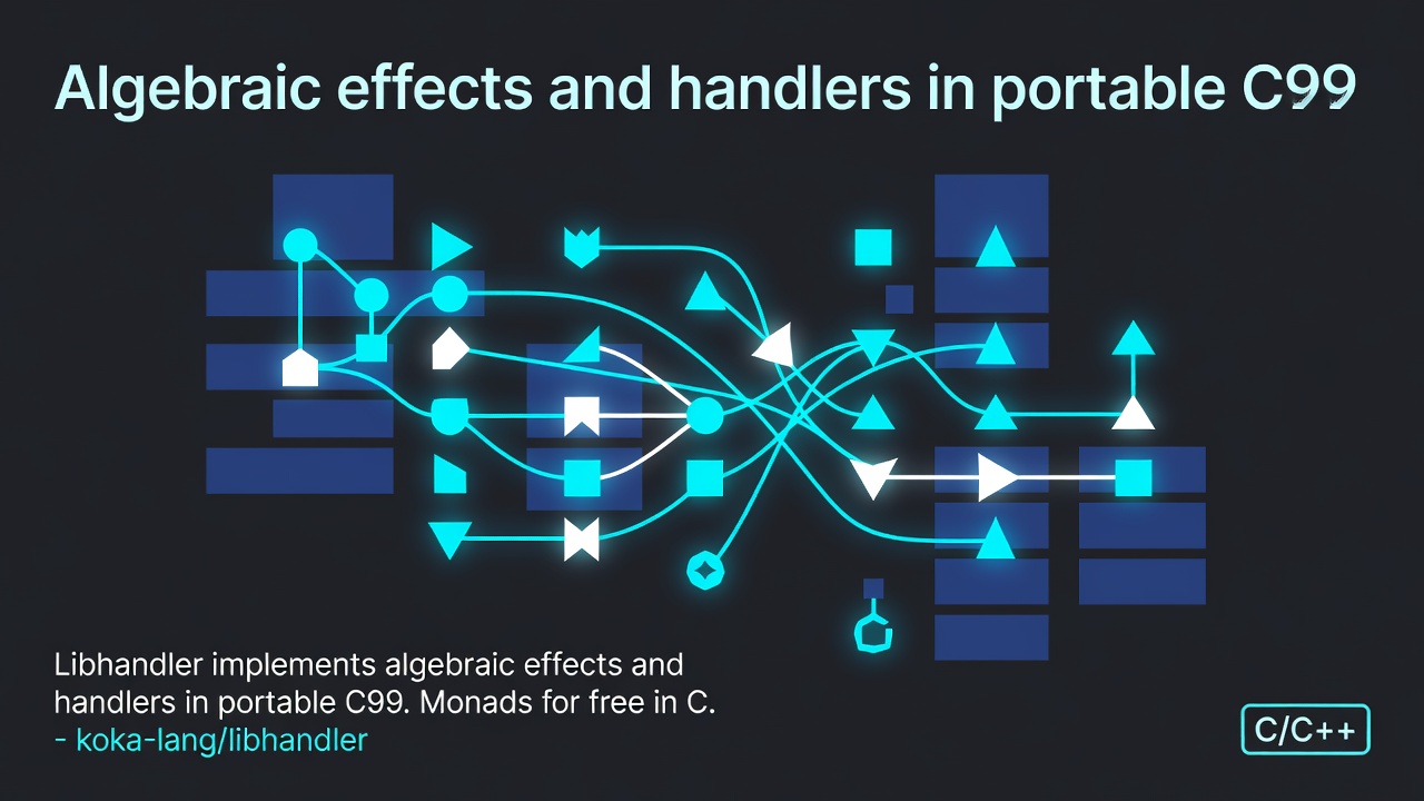 Algebraic effects and handlers in portable C99
