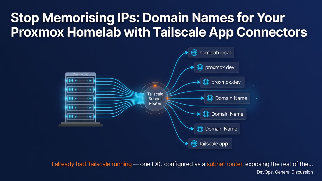 Stop Memorising IPs: Domain Names for Your Proxmox Homelab with Tailscale App Connectors