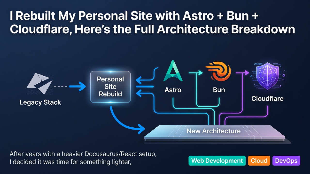 I Rebuilt My Personal Site with Astro + Bun + Cloudflare, Here’s the Full Architecture Breakdown