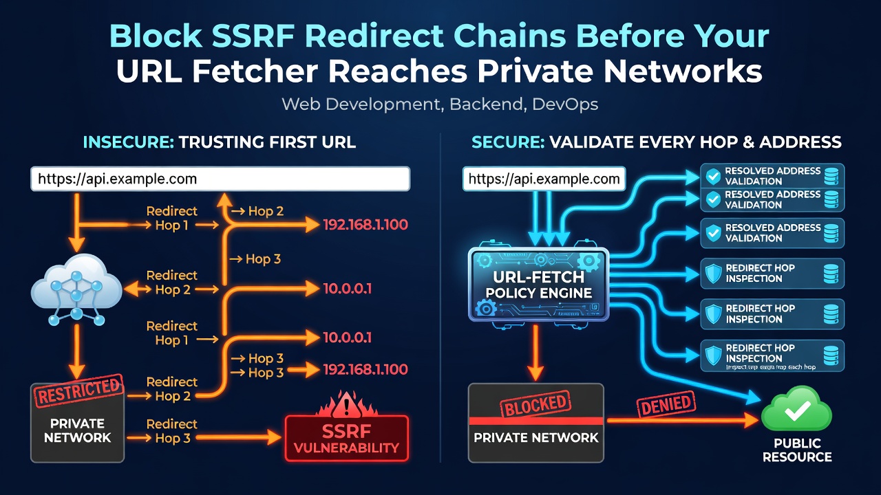 Block SSRF Redirect Chains Before Your URL Fetcher Reaches Private Networks