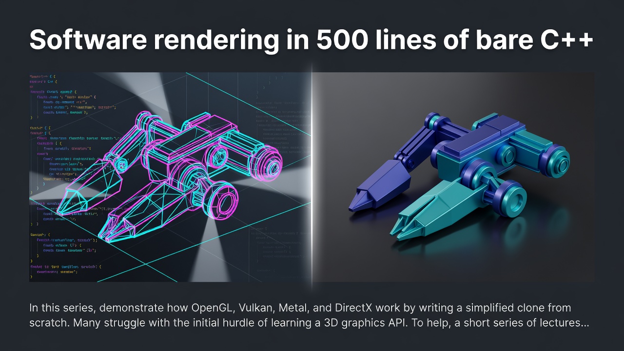 Software rendering in 500 lines of bare C++