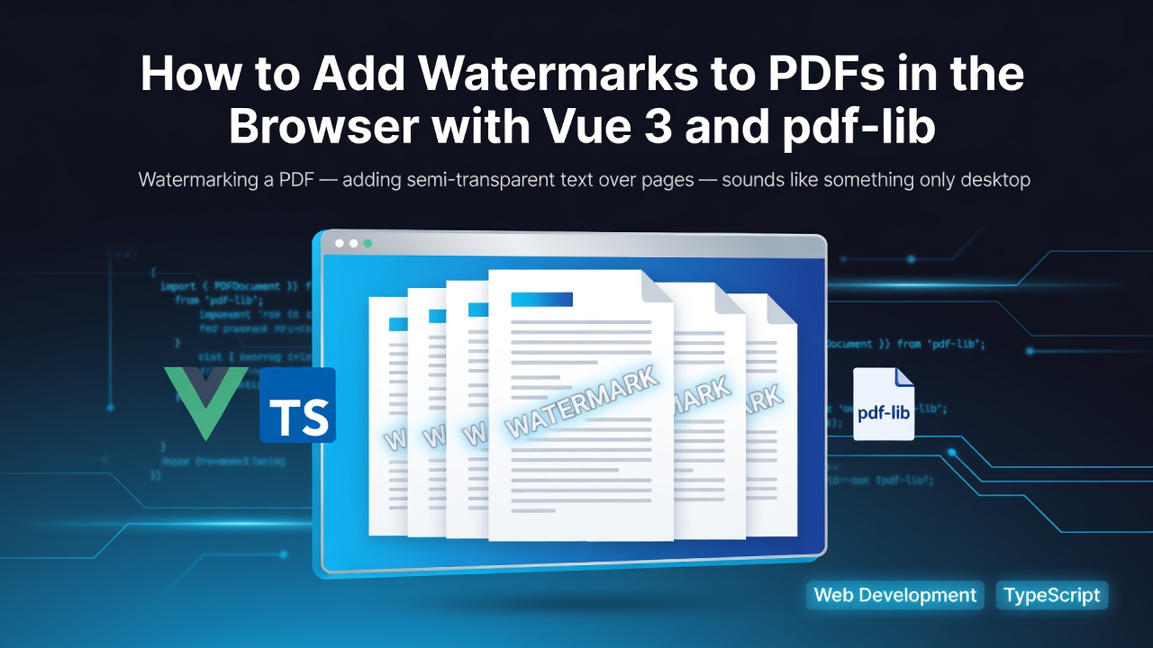 How to Add Watermarks to PDFs in the Browser with Vue 3 and pdf-lib