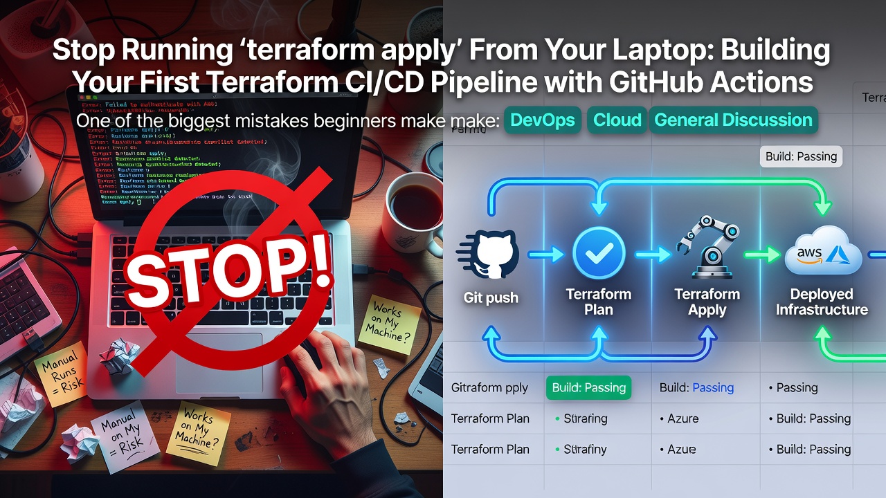 Stop Running `terraform apply` From Your Laptop: Building Your First Terraform CI/CD Pipeline with GitHub Actions