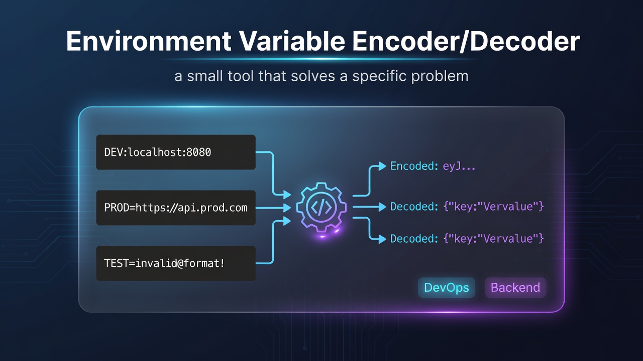 Environment Variable Encoder/Decoder: a small tool that solves a specific problem