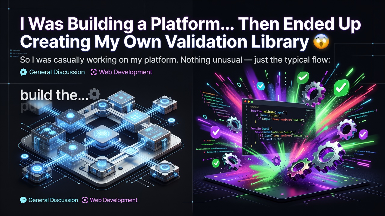 I Was Building a Platform… Then Ended Up Creating My Own Validation Library 🤯