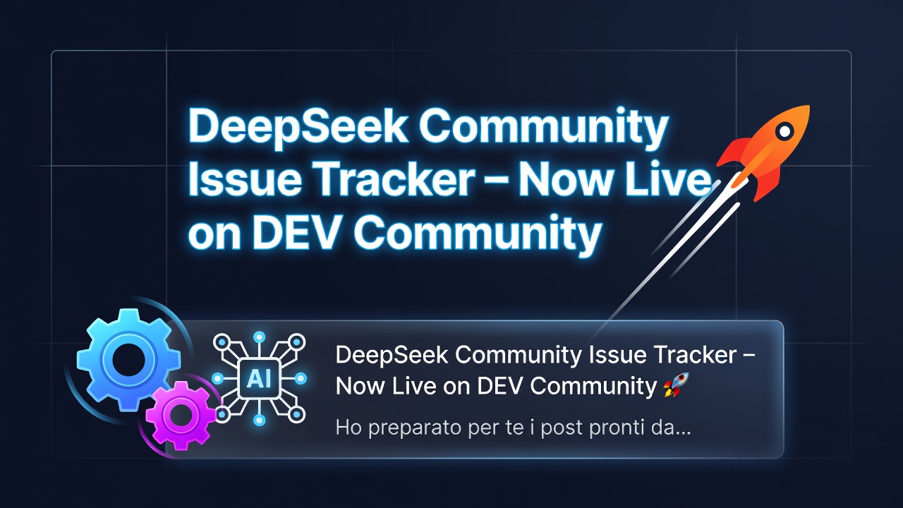 DeepSeek Community Issue Tracker – Now Live on DEV Community 🚀