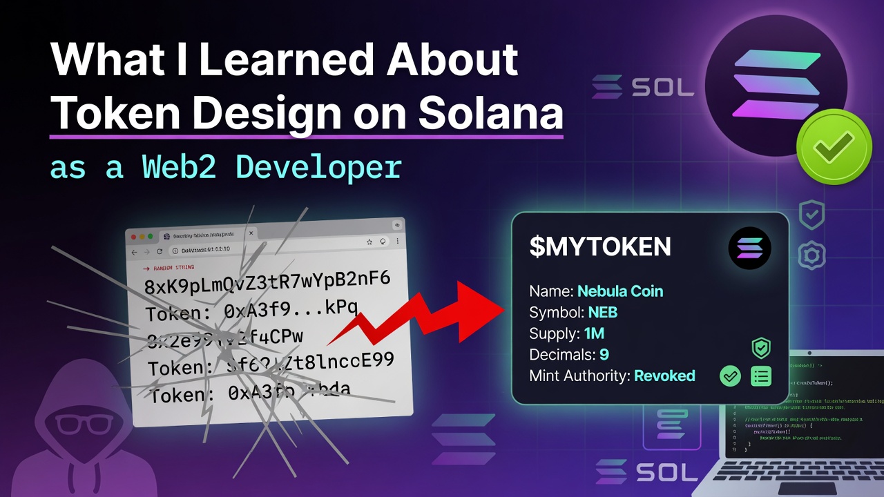 What I Learned About Token Design on Solana as a Web2 Developer