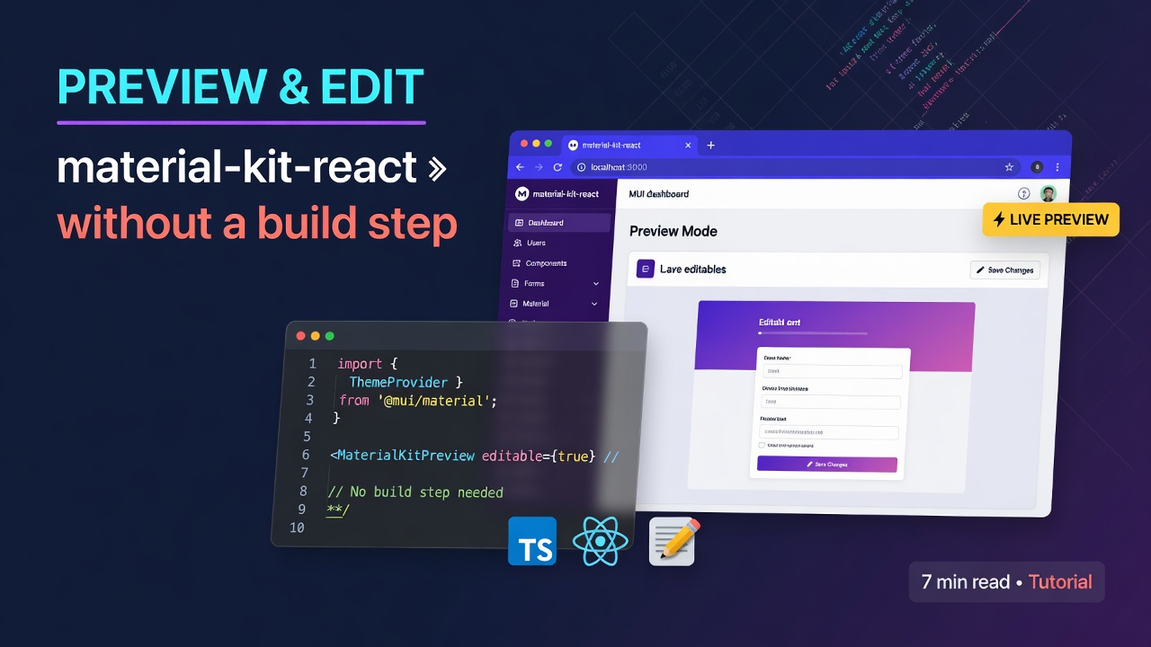 Preview and edit material-kit-react without a build step