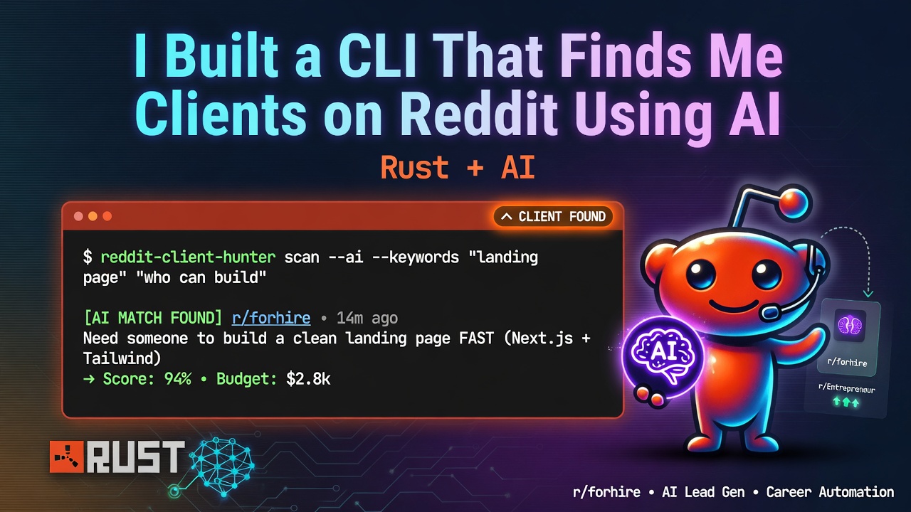 I Built a CLI That Finds Me Clients on Reddit Using AI