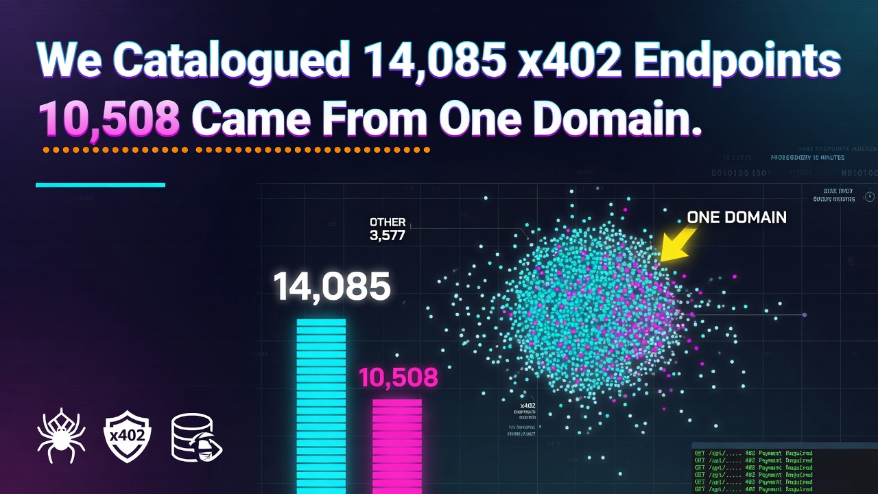 We Catalogued 14,085 x402 Endpoints. 10,508 Came From One Domain.