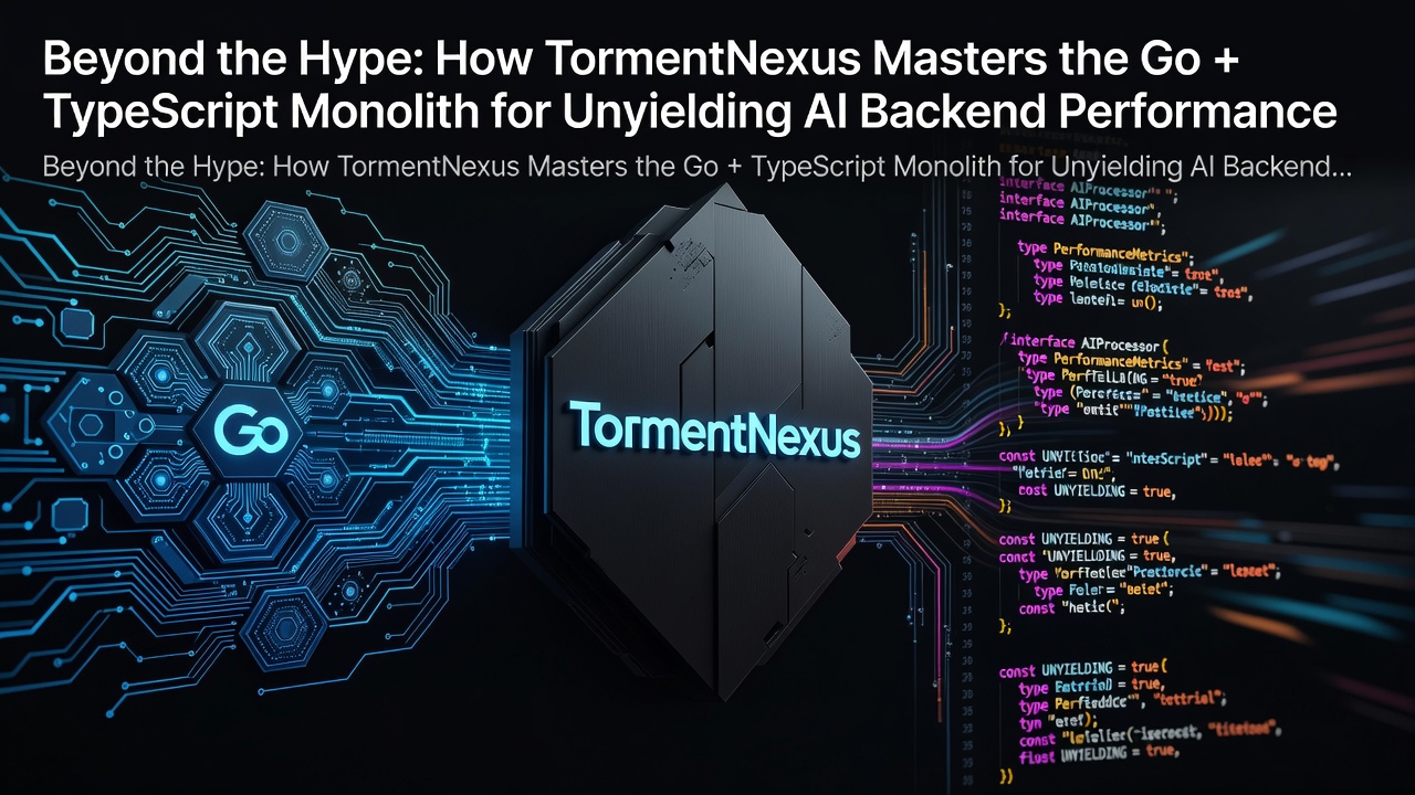Beyond the Hype: How TormentNexus Masters the Go + TypeScript Monolith for Unyielding AI Backend Performance