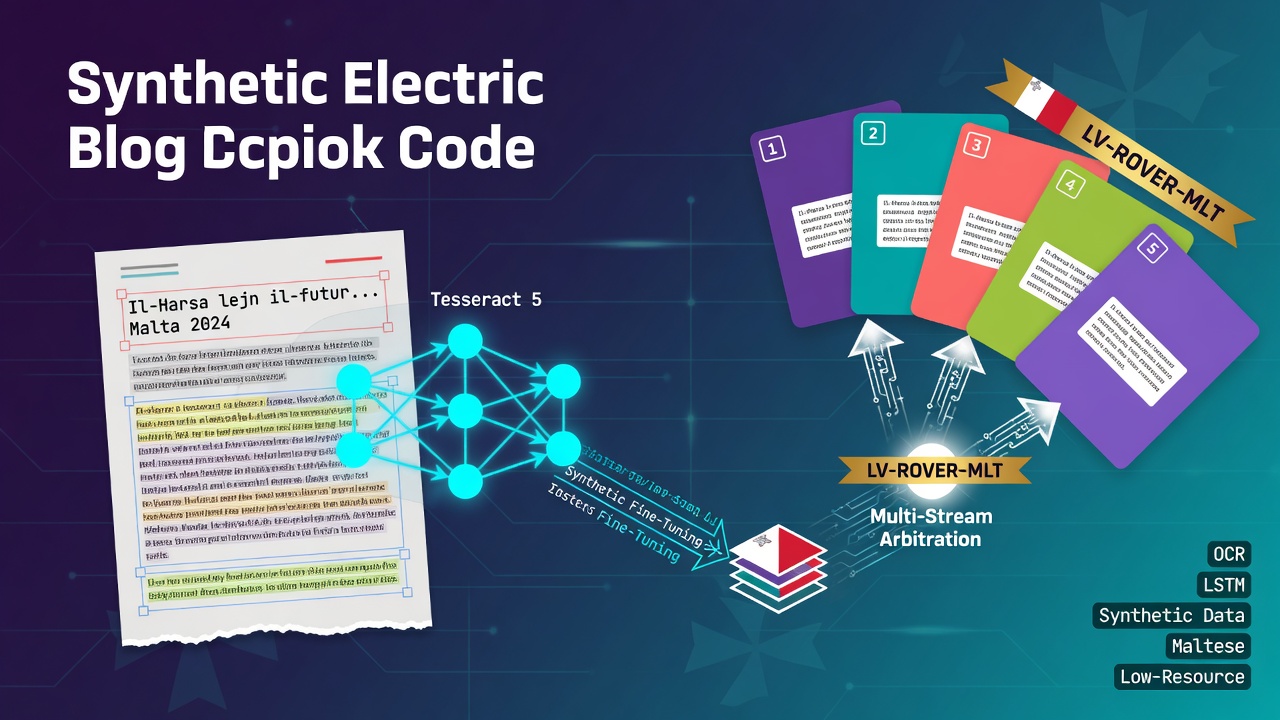 LV-ROVER-MLT: Low-Resource Maltese OCR by Synthetic Fine-Tuning and Multi-Stream Arbitration