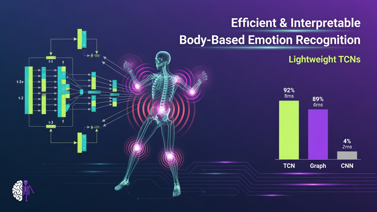 Efficient and Interpretable Body-Based Emotion Recognition with Lightweight Temporal Convolutional Networks