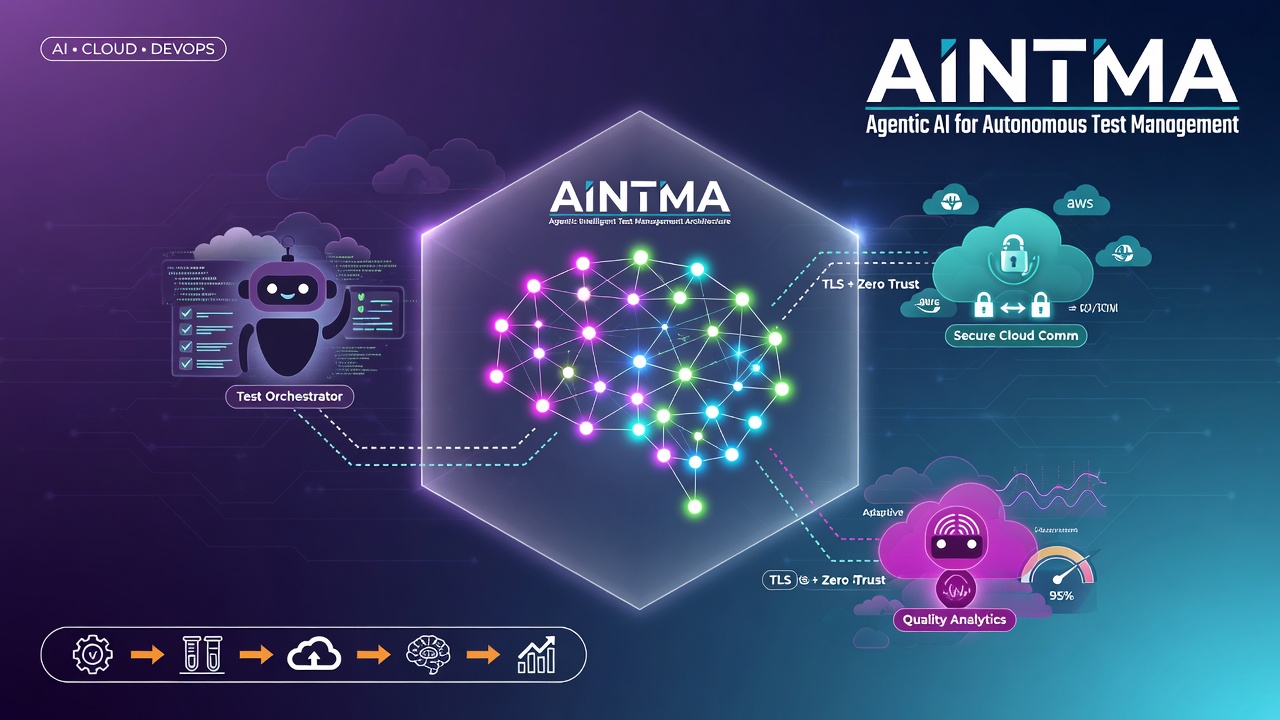 AINTMA: Agentic AI Architecture for Autonomous Test Management with Generative Intelligence, Secure Cloud Communication and Adaptive Quality Analytics