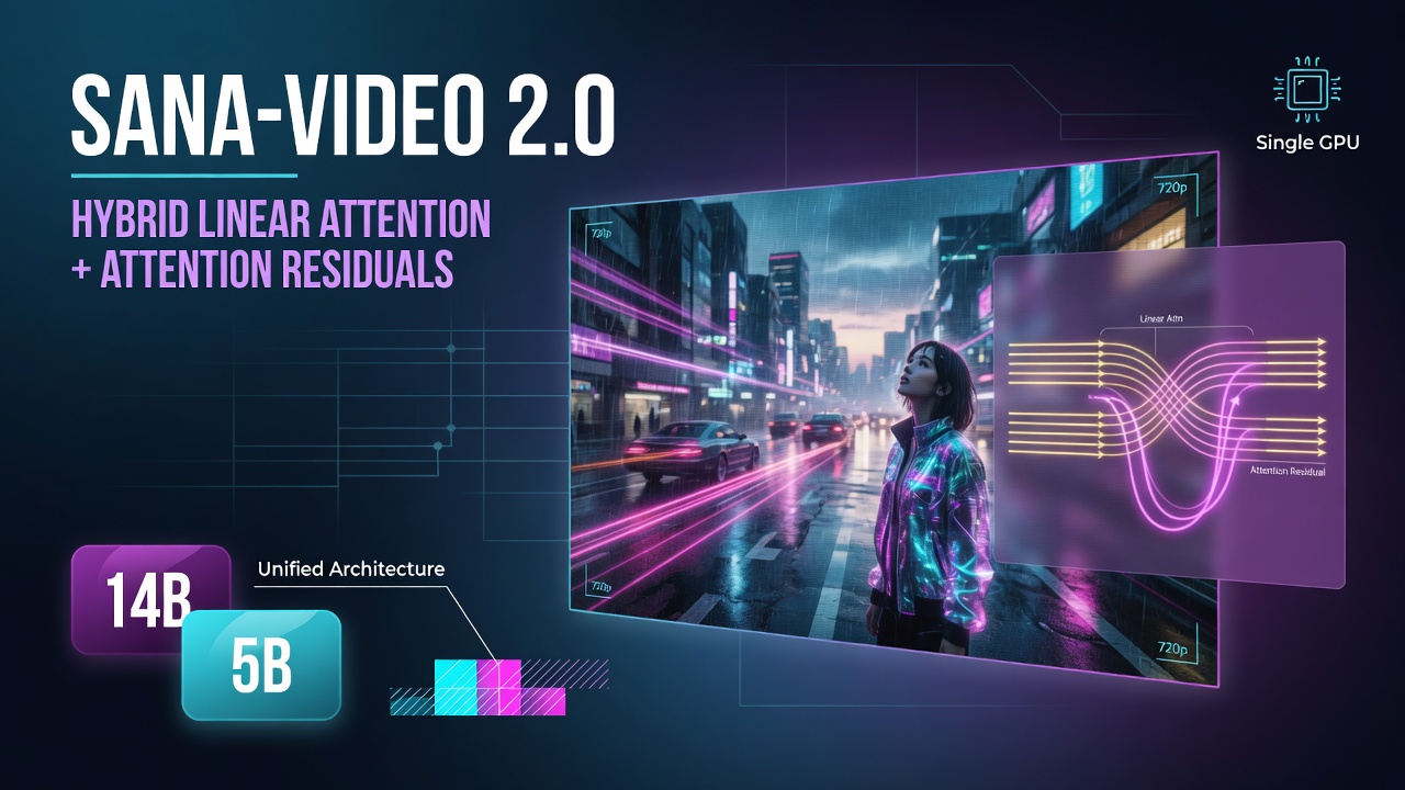 SANA-Video 2.0: Hybrid Linear Attention with Attention Residuals for Efficient Video Generation