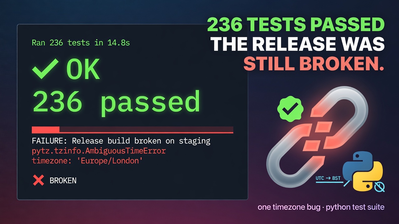 236 Tests Passed. The Release Was Still Broken.