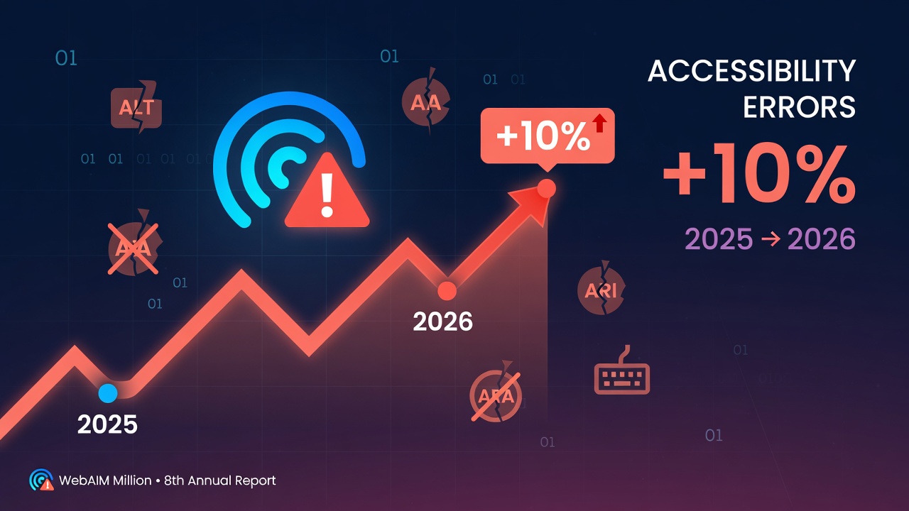 Accessibility errors increased 10% from 2025 to 2026